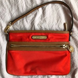 Michael Kors Water Resistant Orange Wristlet